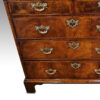 George I walnut chest of drawers front