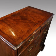 George I walnut chest of drawers top
