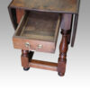 Large oak Edwardian gateleg dining table drawer
