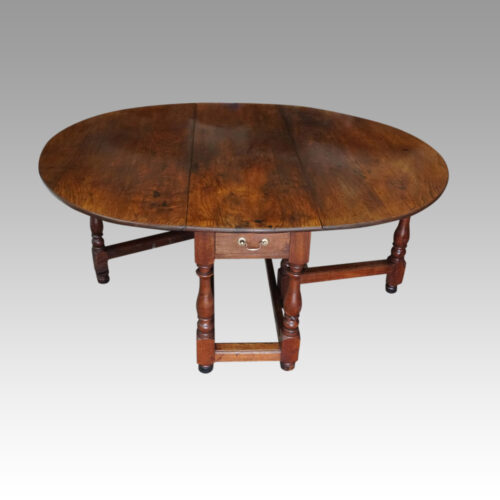 Large oak Edwardian gateleg dining table main