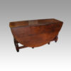 Large oak Edwardian gateleg dining table side view