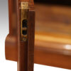 Pair of Edwardian walnut open bookcases front sliding catch