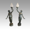 Pair of bronze lanterns
