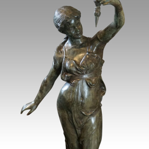 Pair of bronze lanterns torso 1