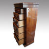 Victorian mahogany Wellington chest drawers open