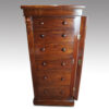 Victorian mahogany Wellington chest locking bar open