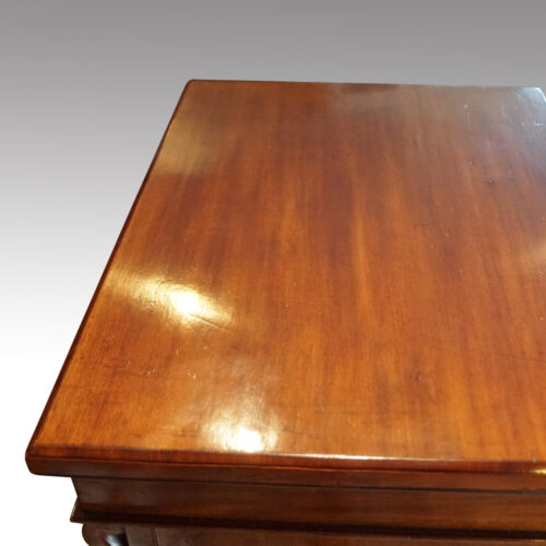 Victorian mahogany Wellington chest top