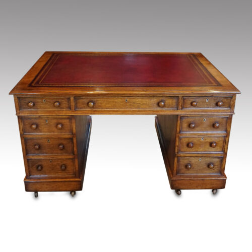 Victorian oak partners desk