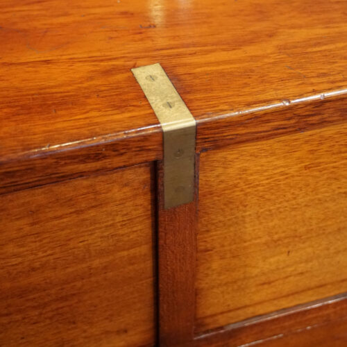 Victorian teak military chest flush mount