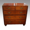 Victorian teak military chest front