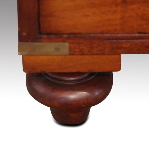 Victorian teak military chest turned original foot