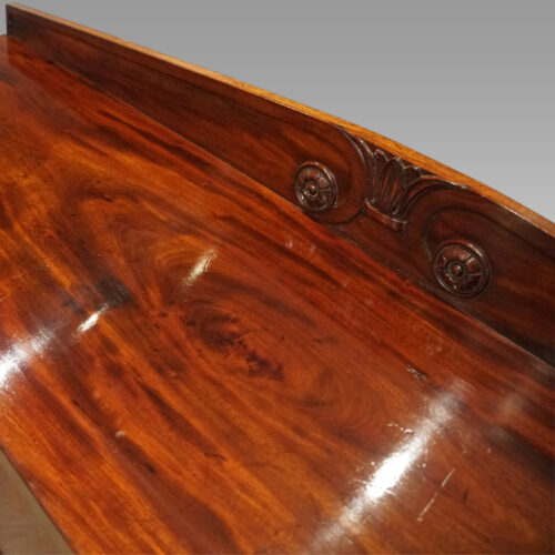 William IV mahogany sideboard top detail