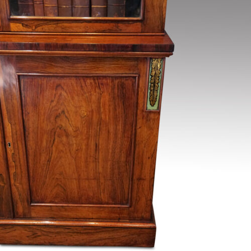 William IV rosewood library bookcase base