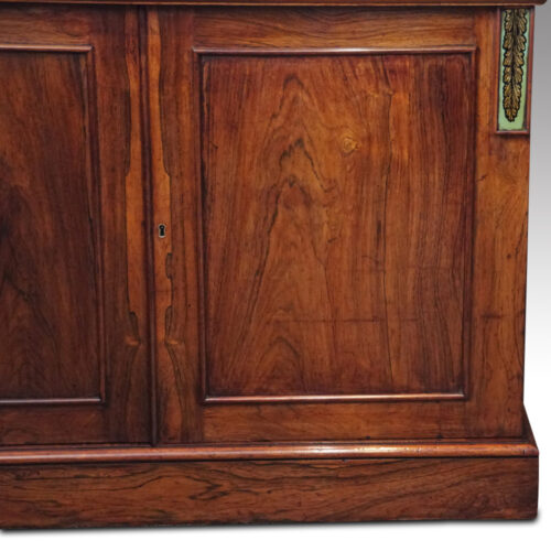 William IV rosewood library bookcase door detail