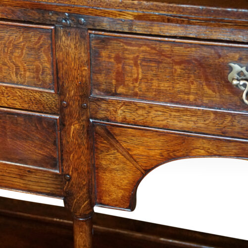 19thc oak dresser base arch