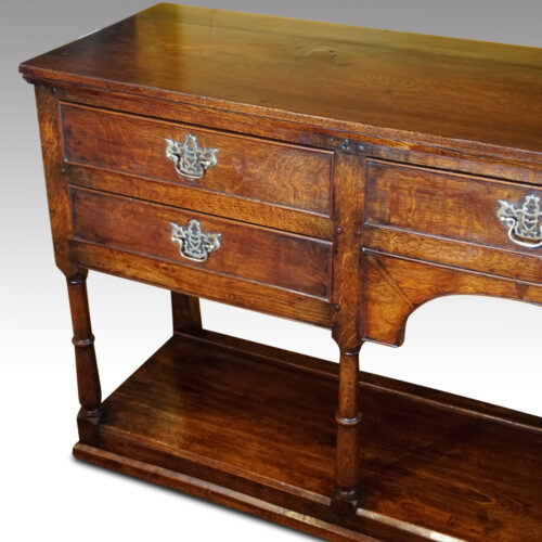 19thc oak dresser base drawers