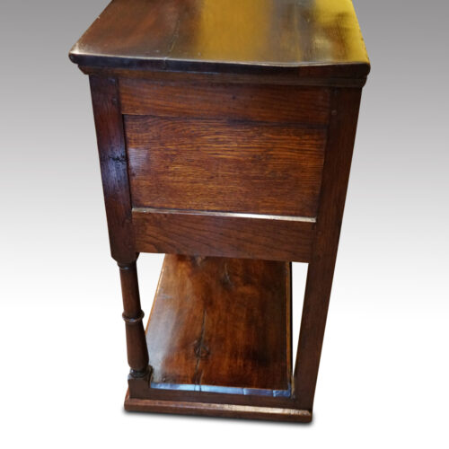 19thc oak dresser base end