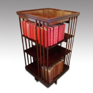 Edwardian mahogany library revolving bookcase