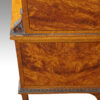 Edwardian satinwood waterfall bookcase carving side