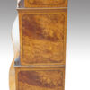 Edwardian satinwood waterfall bookcase side detail