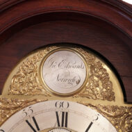 Georgian mahogany longcase clock arch dial