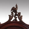 Georgian mahogany longcase clock bird detail