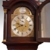 Georgian mahogany longcase clock hood open