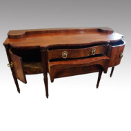 Georgian mahogany sideboard drawers open