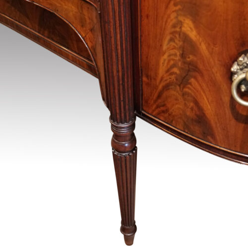 Georgian mahogany sideboard leg detail