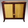 Regency brass inlaid side cabinet front