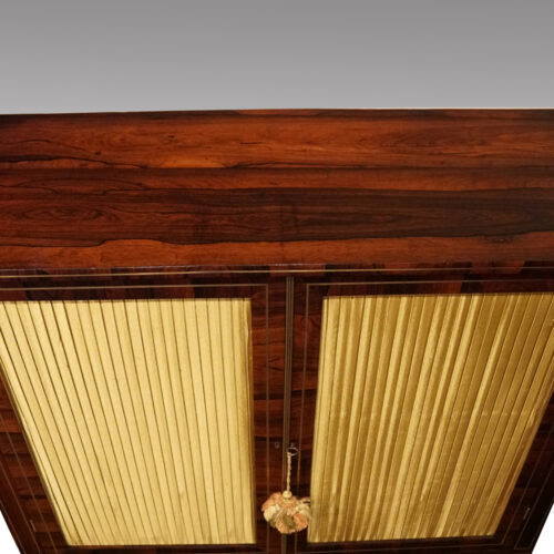 Regency brass inlaid side cabinet top