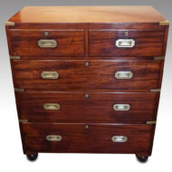 Victorian mahogany campaign chest