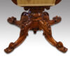Victorian oval walnut work table base