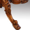 Victorian oval walnut work table leg
