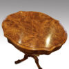 Victorian oval walnut work table top