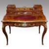 Victorian walnut inlaid writing table