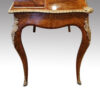 Victorian walnut inlaid writing table end