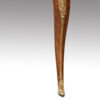 Victorian walnut inlaid writing table leg