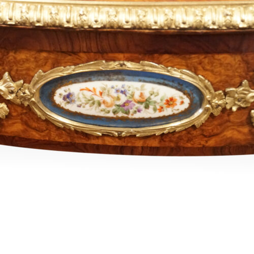 Victorian walnut inlaid writing table plaque