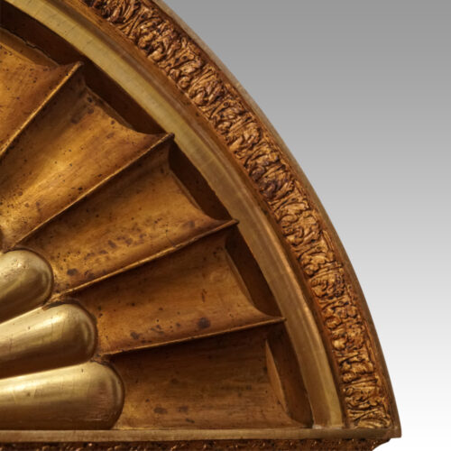 Antique gilt pier mirror arch edge