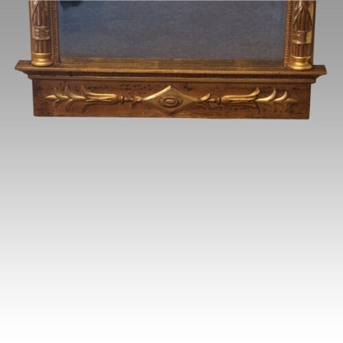 Antique gilt pier mirror base detail