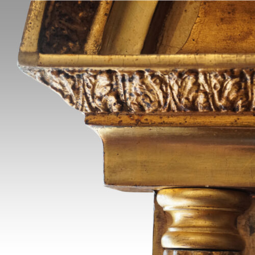 Antique gilt pier mirror gilt detail