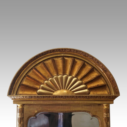 Antique gilt pier mirror sunburst