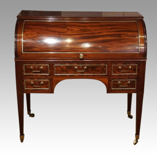 Antique mahogany cylinder desk