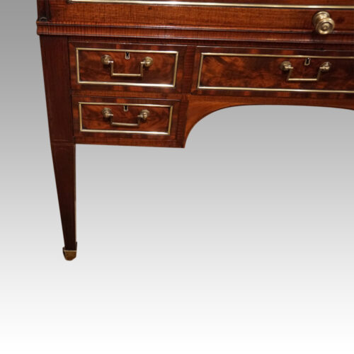 Antique mahogany cylinder desk drawers