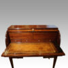 Antique mahogany cylinder desk interior compartment doors
