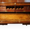 Antique mahogany cylinder desk interior drawers