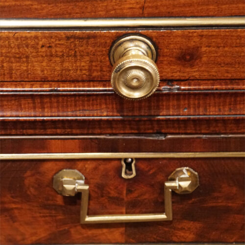 Antique mahogany cylinder desk knob