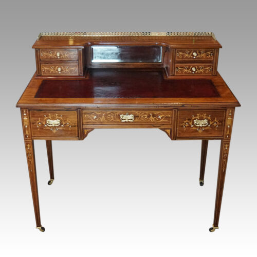 Edwardian inlaid rosewood desk