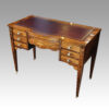 Edwardian inlaid rosewood writing table at angle